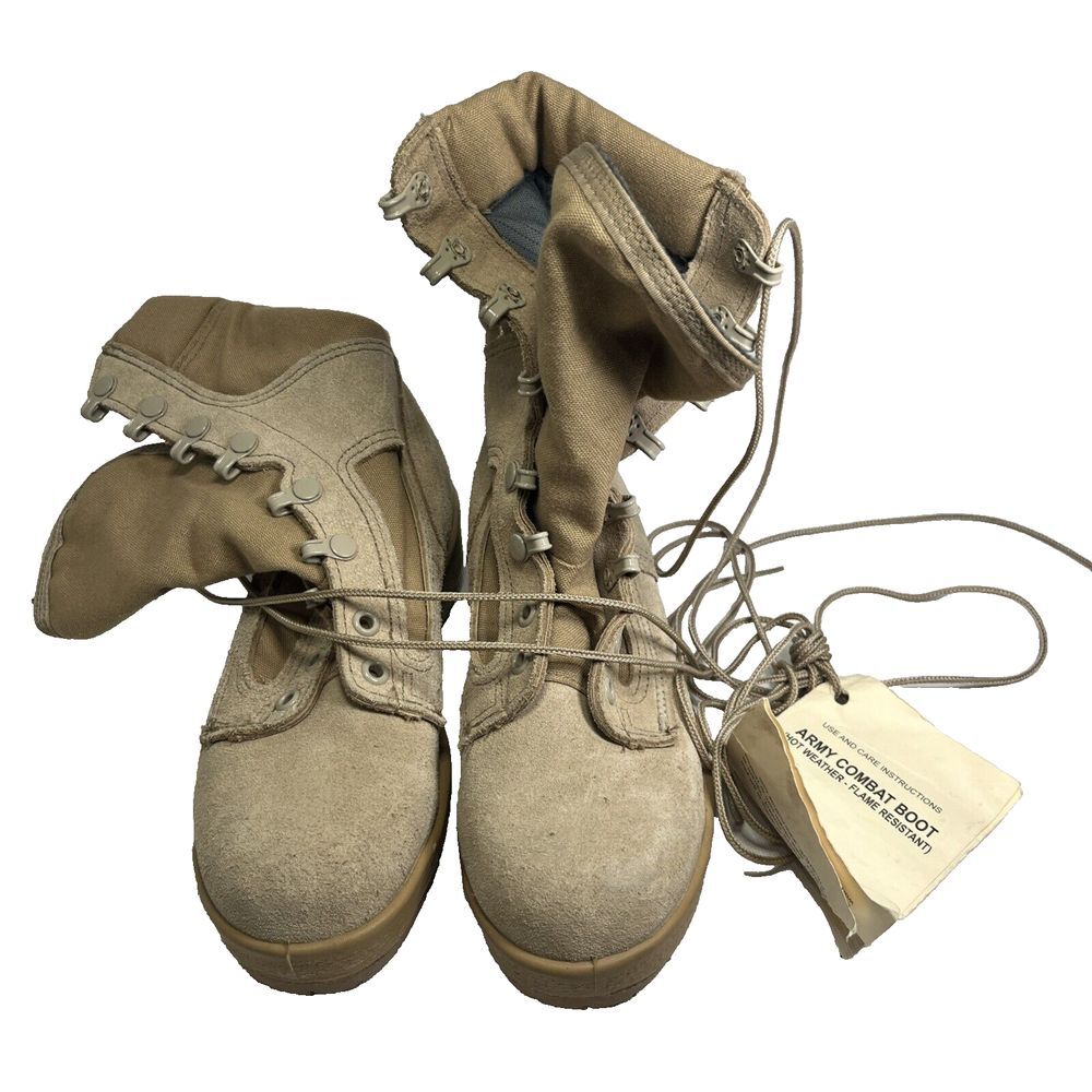 NEW Army Tan Combat Boot Size 2.5 R US Army Wellco 163428 Unisex Flight Combat